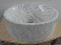 Pias de mármore polidas redondas brancas