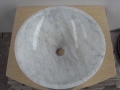 Pias de mármore polidas redondas brancas