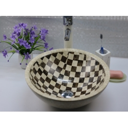 Marble mosaic bathroom sink and basin