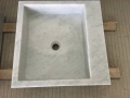 Dissipador de mármore de carrara branco forma quadrada