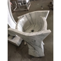 Pia de pedestal de mármore de estilo especial para casa de banho